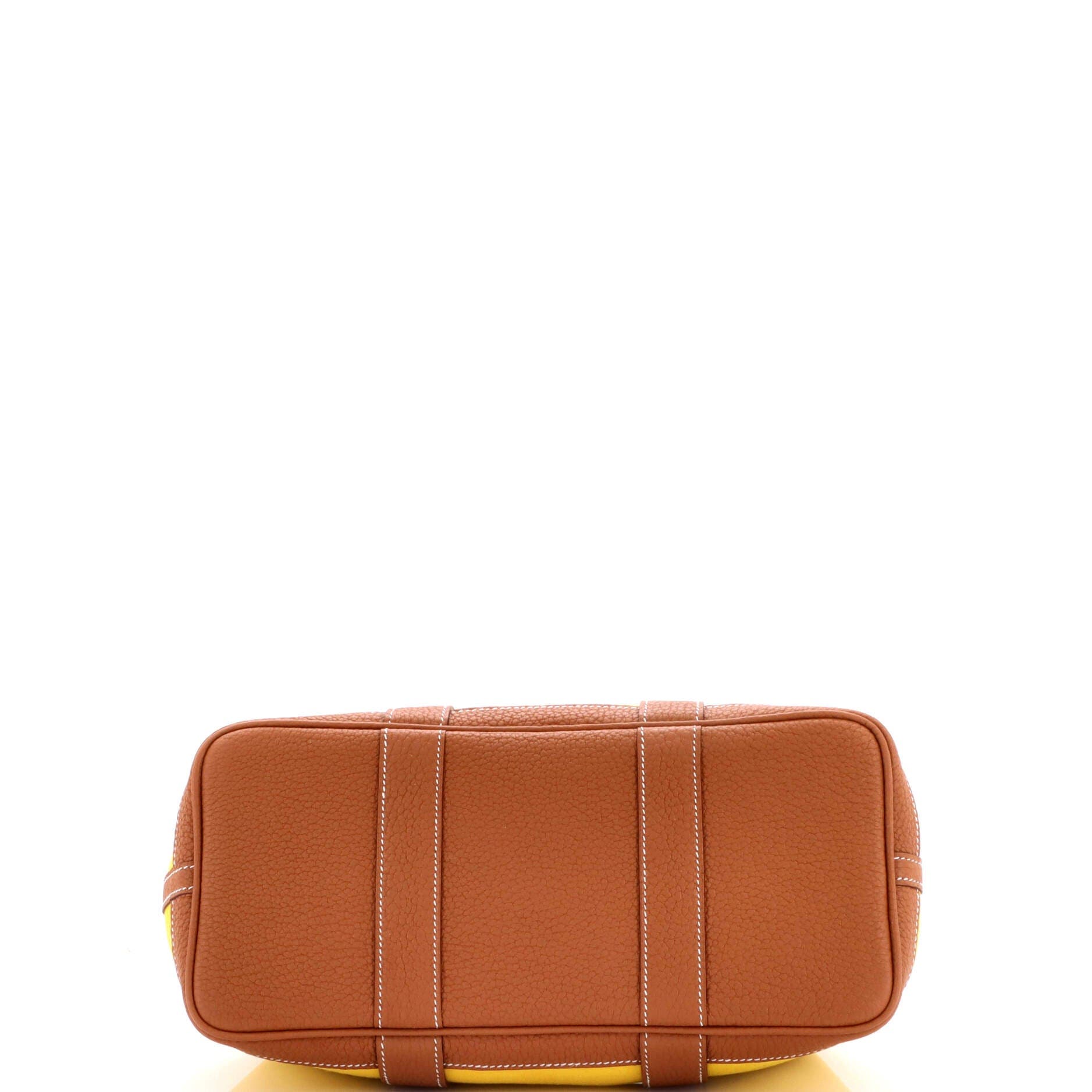 Pre-Owned Hermes Garden Party Tote Toile and Leather 30, Alternate, color, Jaune Ambre