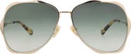 Chloé 60mm Wavy Sunglasses