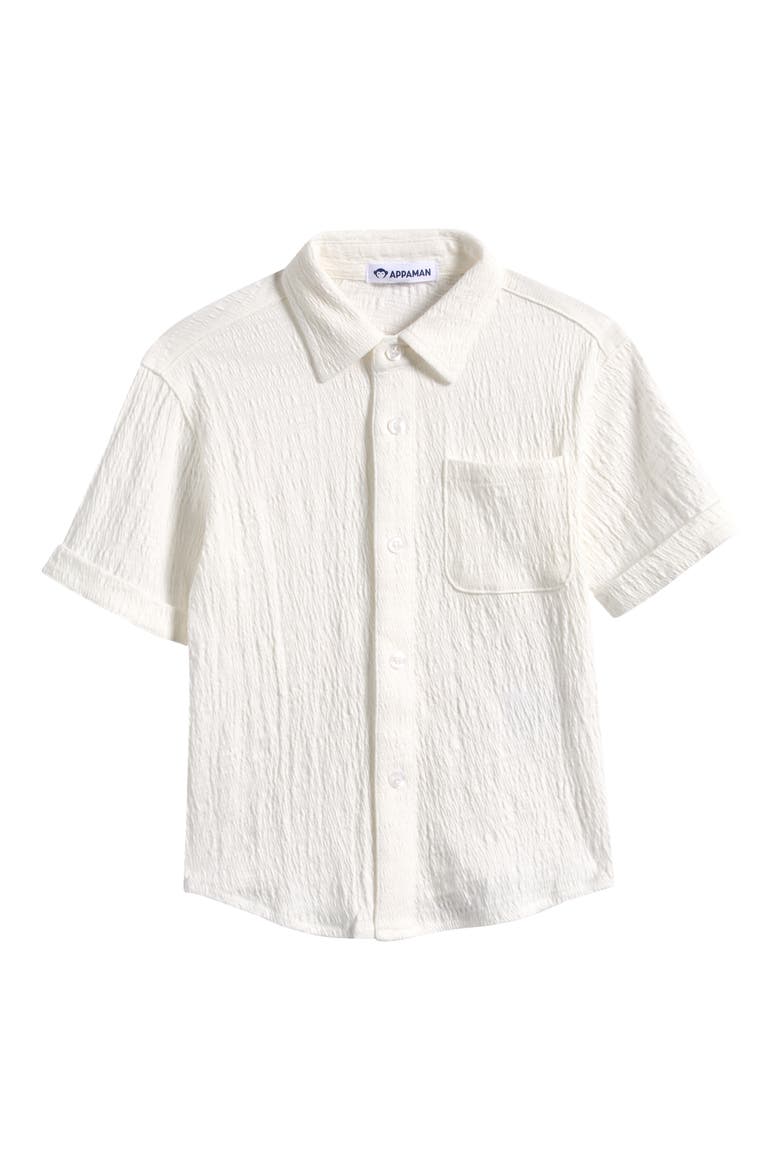 Kids' Beach Short Button-Up Shirt, Main, color, WHITE