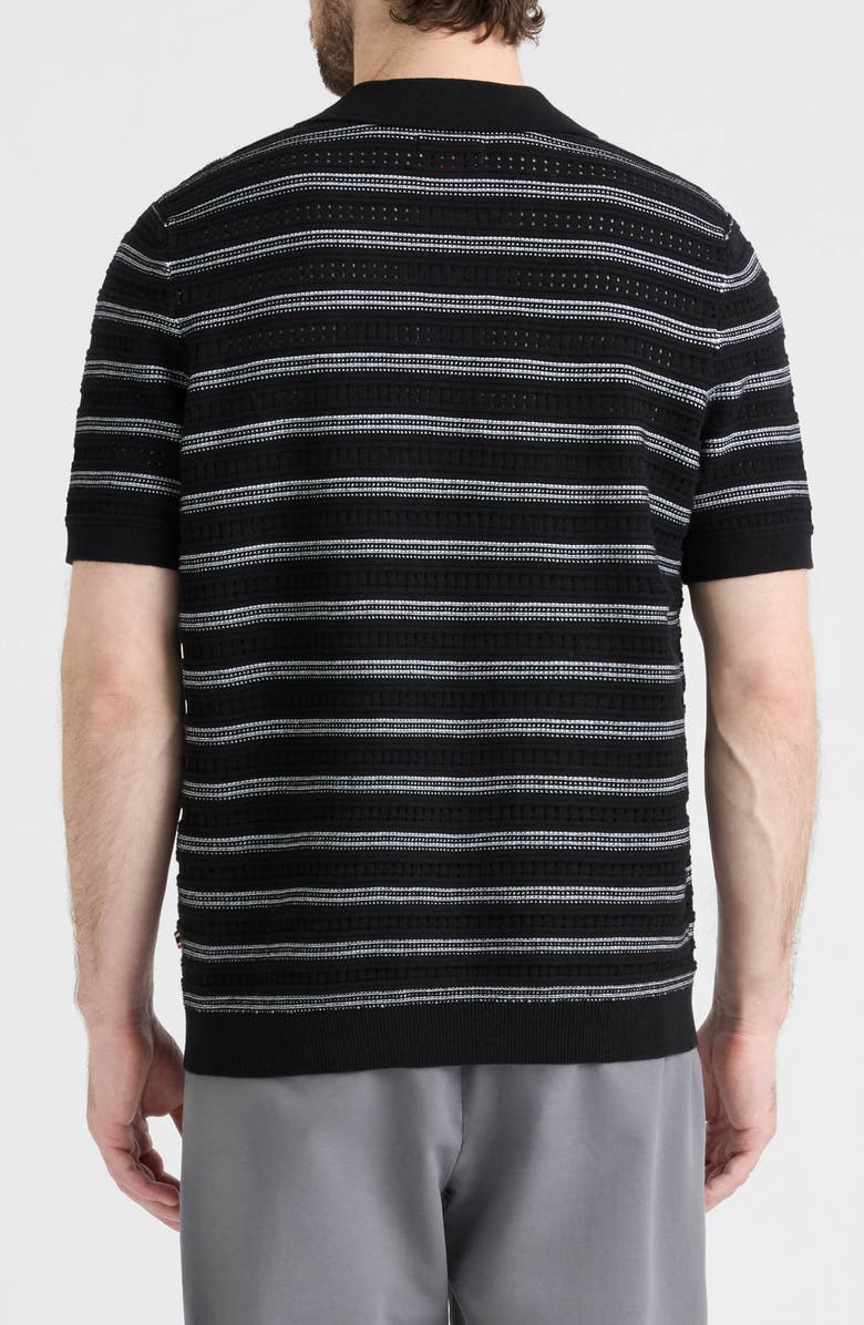 Hunter Truman Short Sleeve Knit Sweater Cardigan, Alternate, color, Black