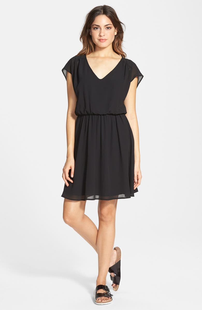 All in Favor V-Neck Chiffon Dress, Main, color,