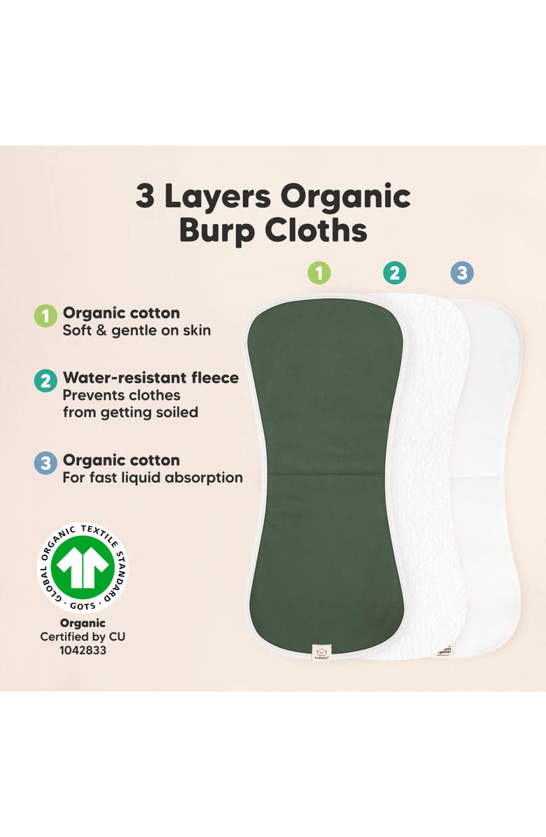 KeaBabies Baby Burp Cloths, Alternate, color, Crossroads
