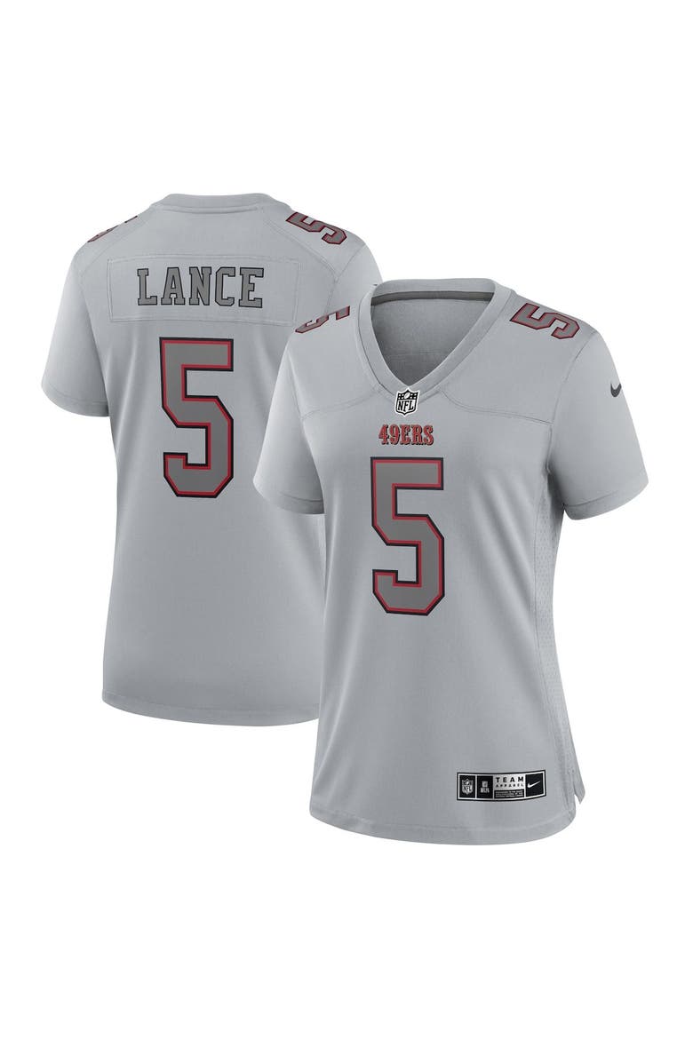 Women's Nike Trey Lance Gray San Francisco 49ers Atmosphere Fashion Game Jersey, Main, color, Gray