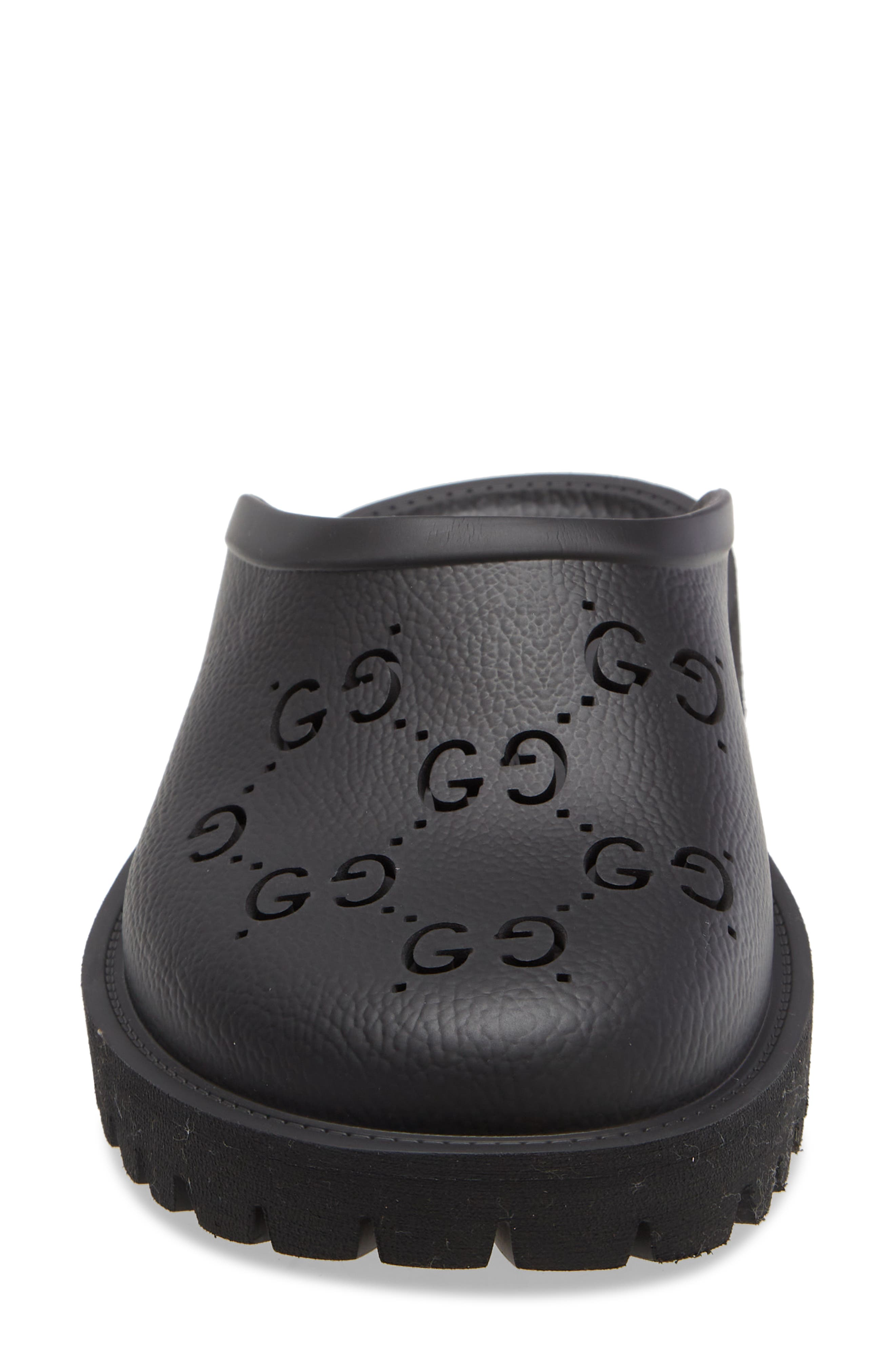 Elea GG Perforated Mule, Alternate, color, BLACK