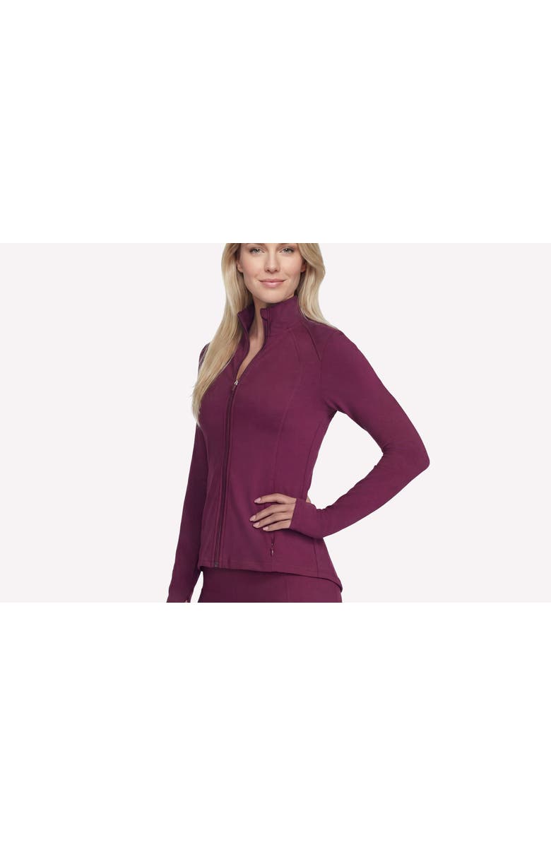 SKECHERS Go Walk Zip-Up Activewear Jacket, Alternate, color, Fig