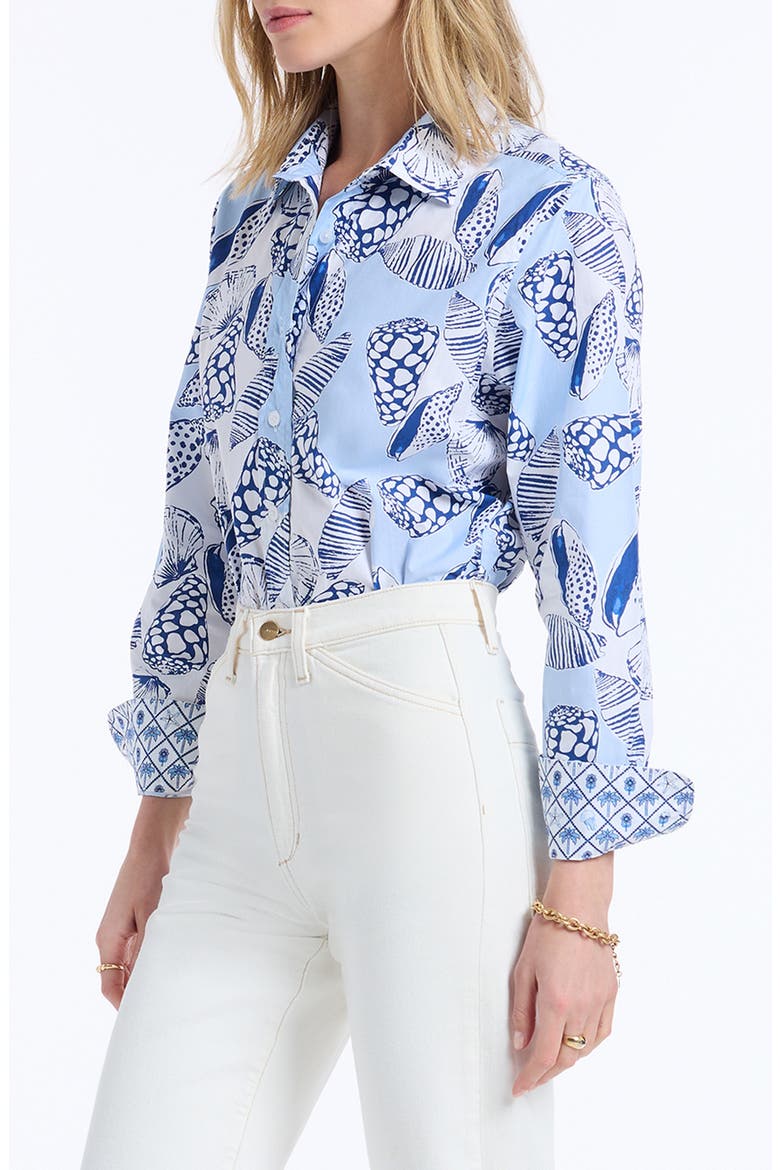 Carrie Long Sleeve Woven Shirt, Alternate, color, BLUE