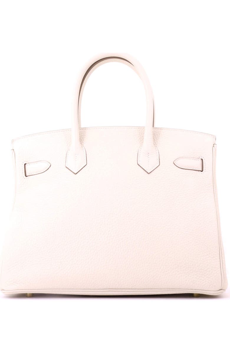 Pre-Owned Hermes Birkin Handbag Light Clemence with Gold Hardware 30, Alternate, color, Craie