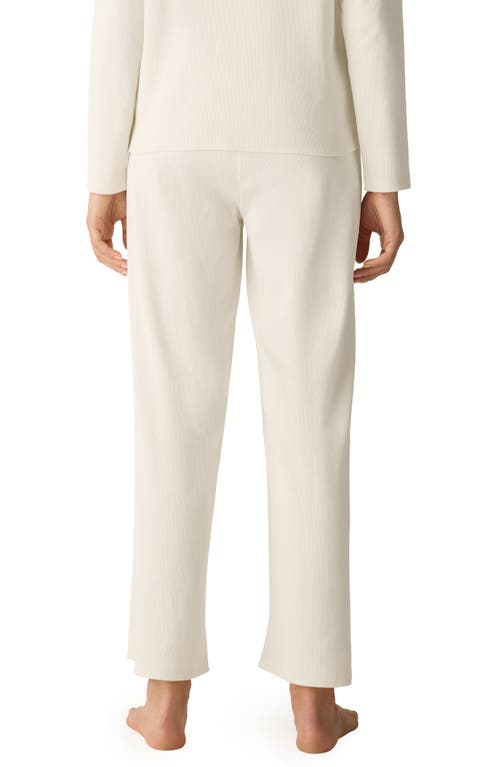 Eileen Fisher Organic Cotton Wide Leg Lounge Pants In White