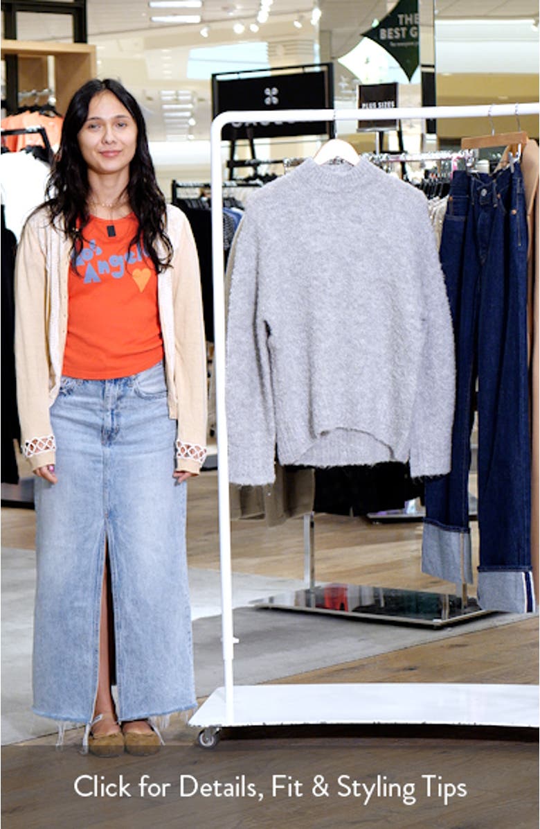 Wool & Alpaca Blend Bouclé Oversize Sweater, sales video thumbnail