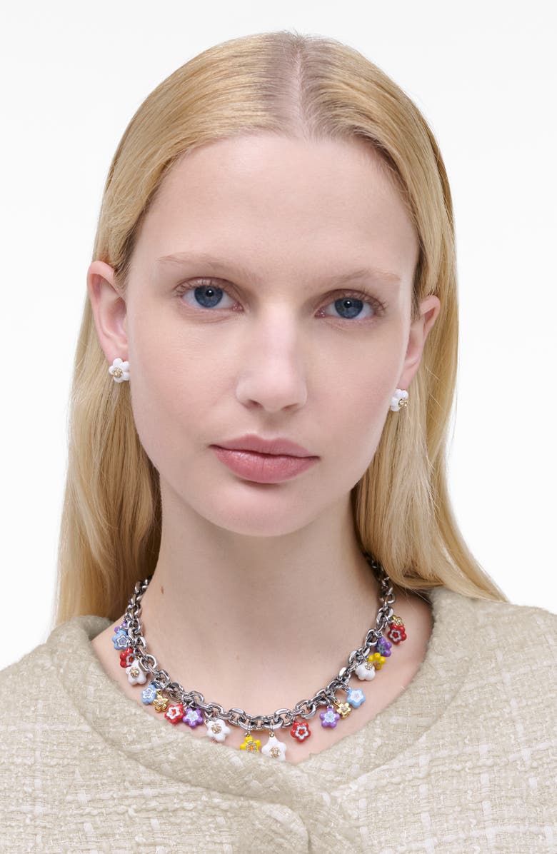 Marc Jacobs Wild Daisy Charm Necklace, Alternate, color,