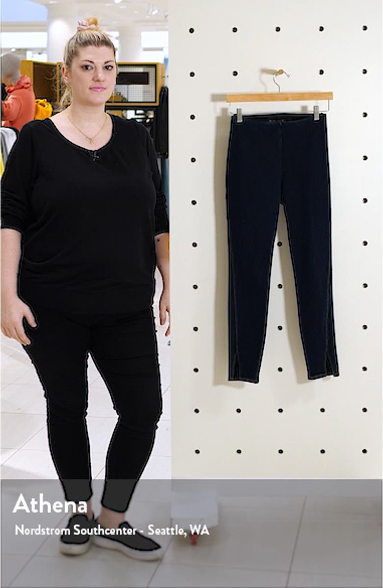 ́ Kara Split Hem Denim Leggings, sales video thumbnail