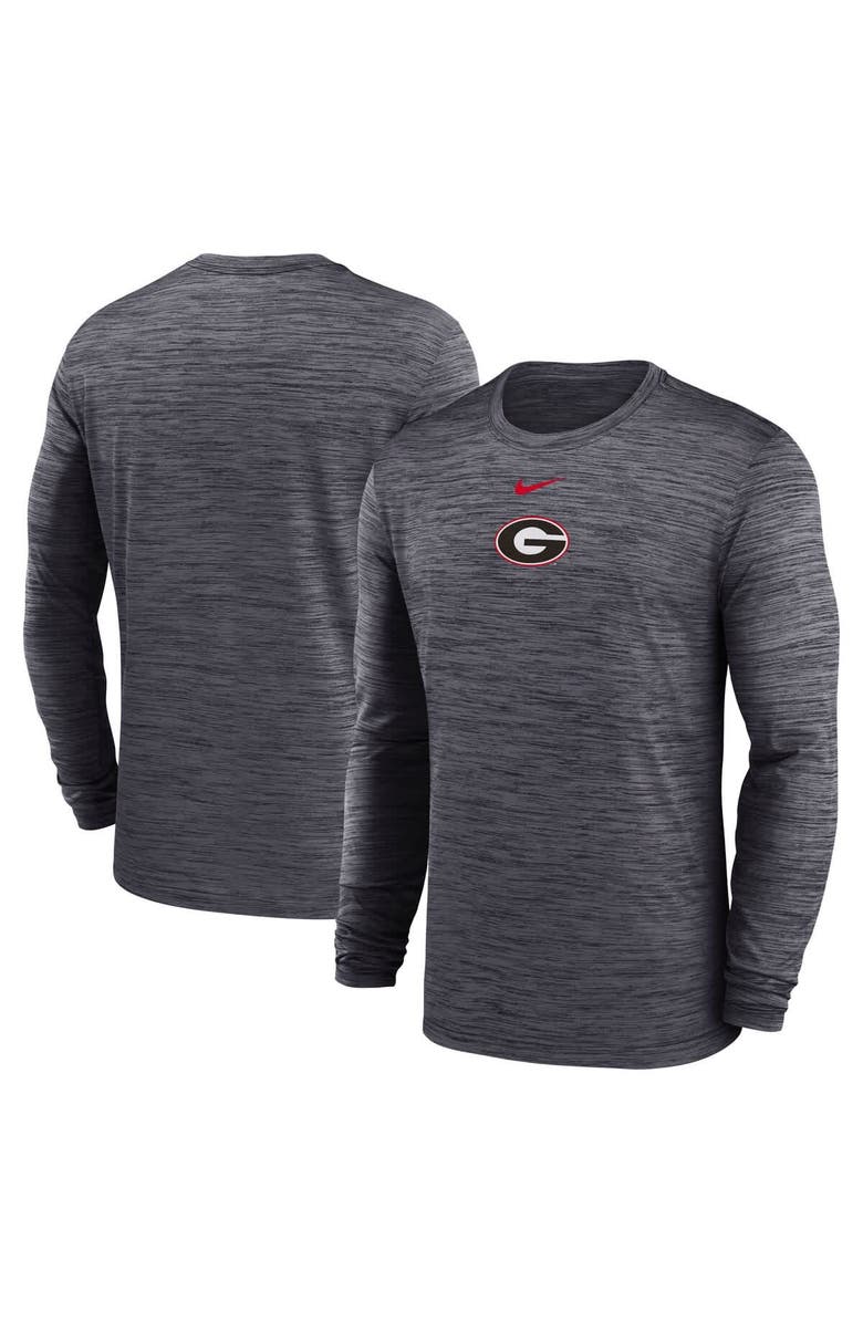 Nike Men's Nike Black Georgia Bulldogs 2025 Sideline Velocity Performance Long Sleeve T-Shirt, Main, color, Black