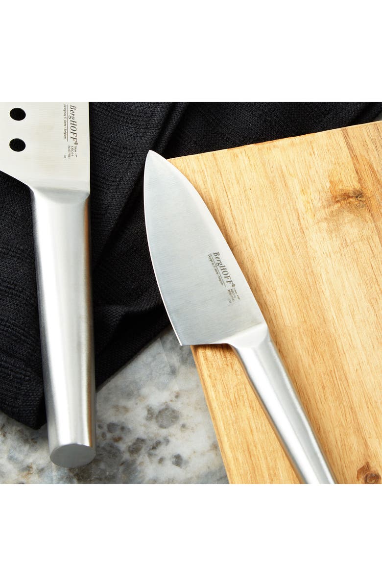 BergHOFF Santoku 5-Piece Knife & Sharpener Set, Alternate, color, Silver