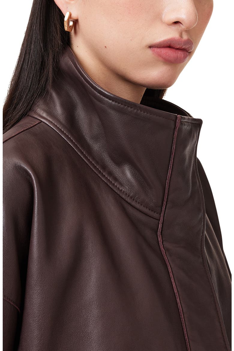 Ryder Leather Jacket, Alternate, color, OXBLOOD RED