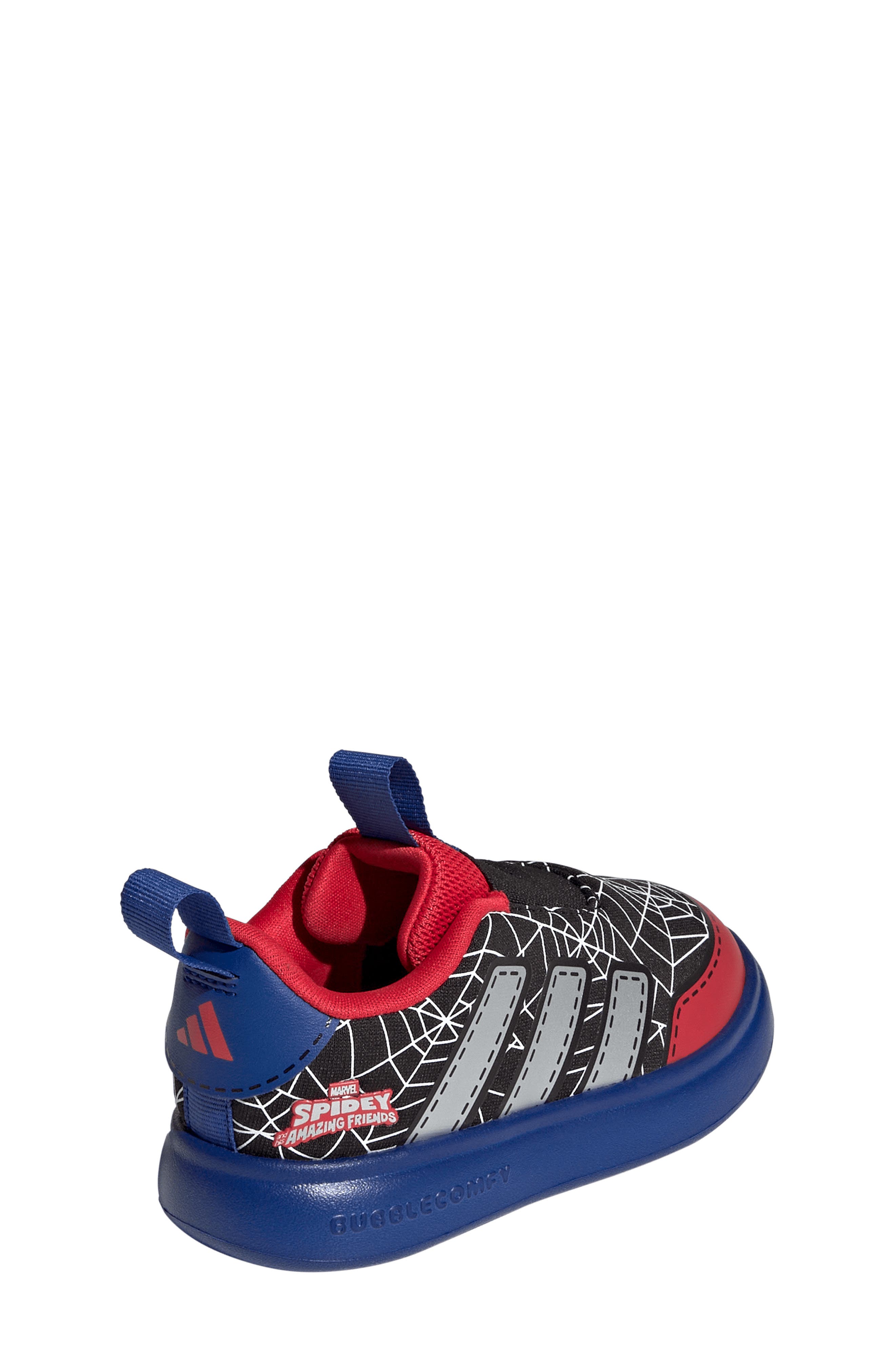 Kids' Marvel Spider-Man Bubblecomic Slip-On Sneaker, Alternate, color, BLACK/ SILVER/ ROYAL BLUE
