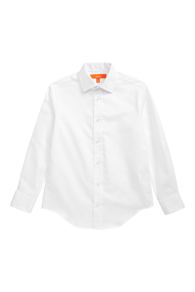 Kids' Solid Dress Shirt, Main, color, WHITE