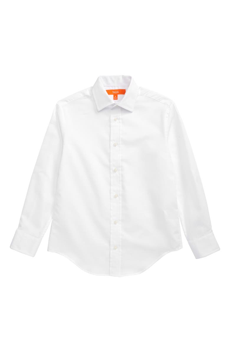 Tallia Kids' Solid Dress Shirt, Main, color, White