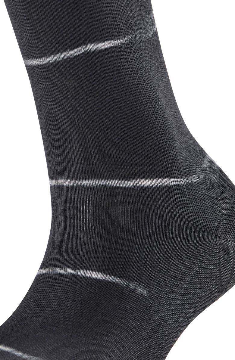 Falke Wave Bond Organic Cotton Blend Crew Socks, Alternate, color, Black