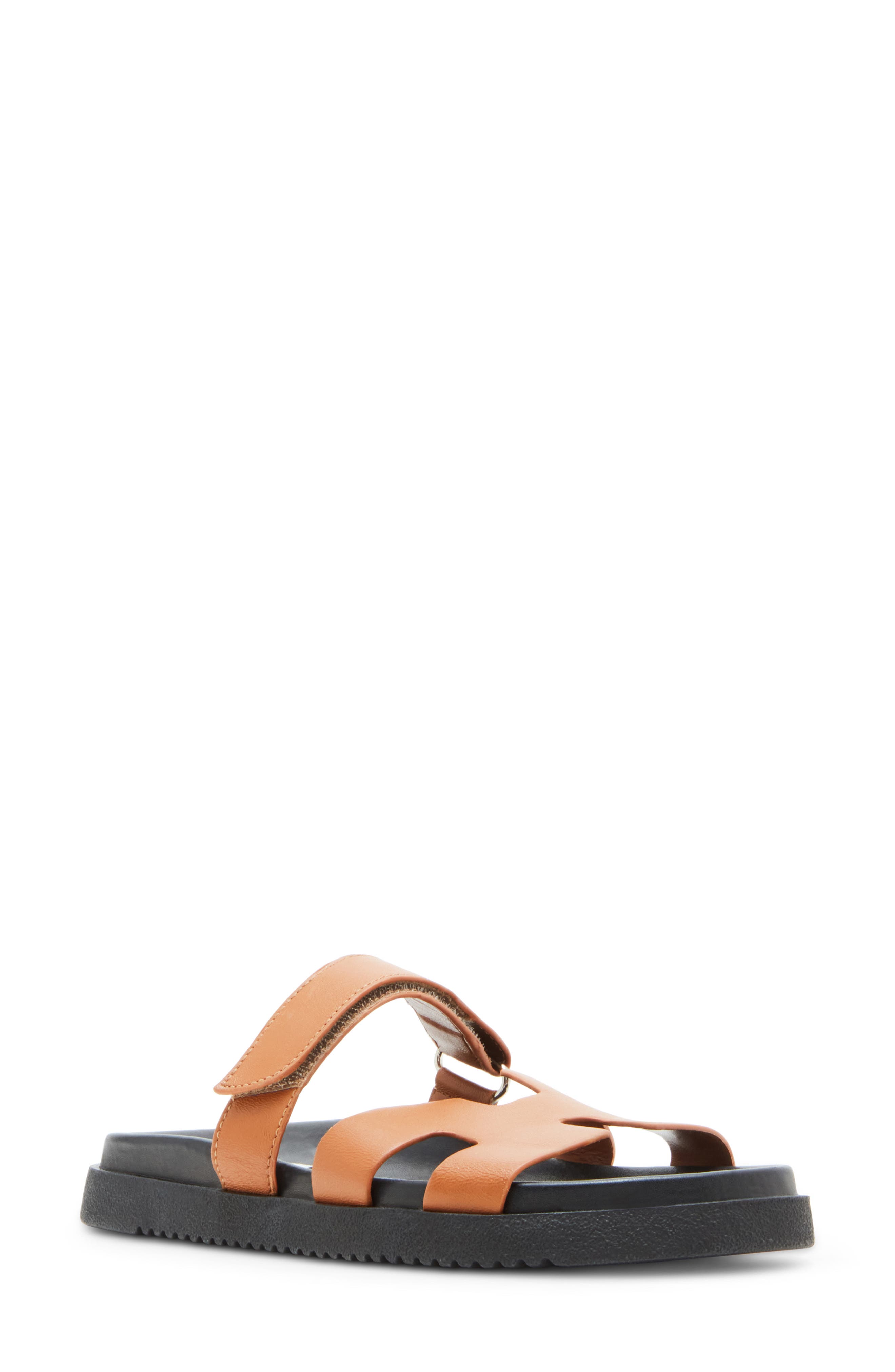 Mayhem Slide Sandal, Main, color, COGNAC LEATHER