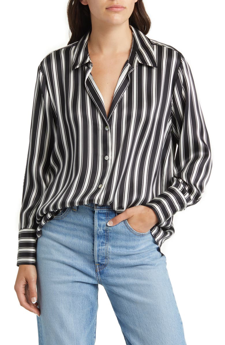 Rails Ledger Stripe Silk Shirt, Main, color,