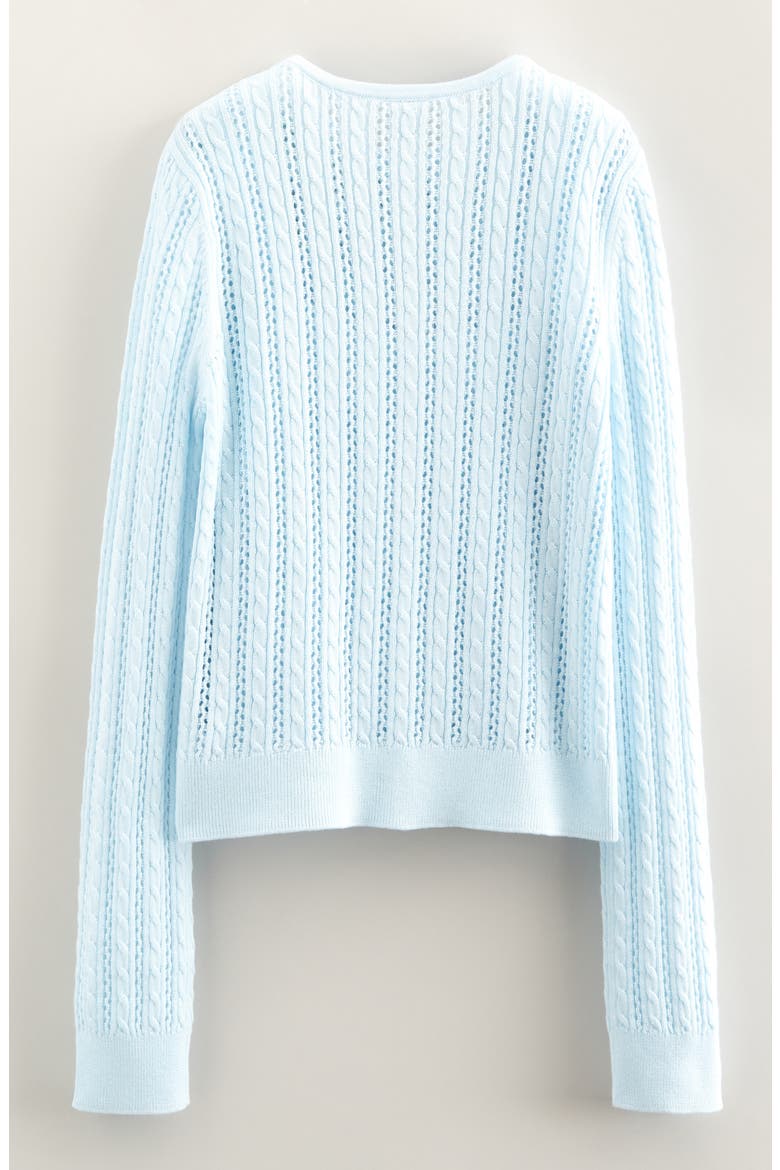 Kids' Cable Stitch Cardigan & Sweater Tank Set, Alternate, color, BLUE DELICATE