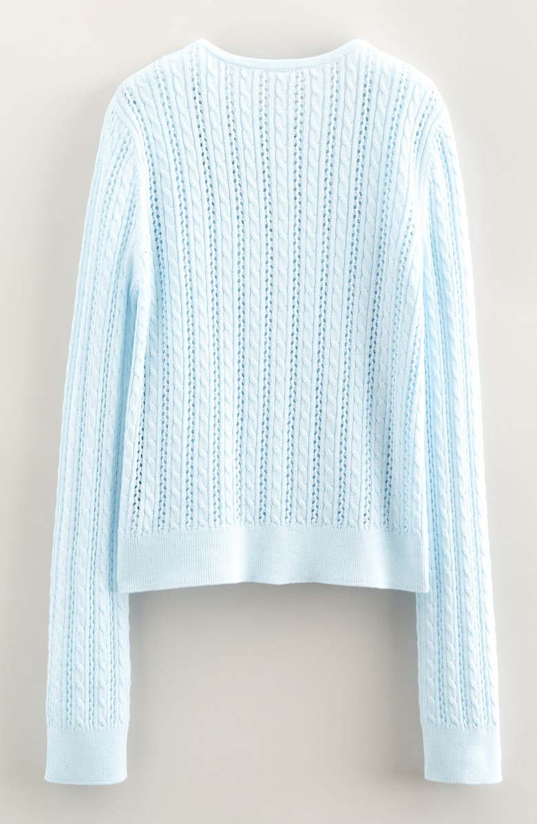 Nordstrom Kids' Cable Stitch Cardigan & Sweater Tank Set, Alternate, color, Blue Delicate