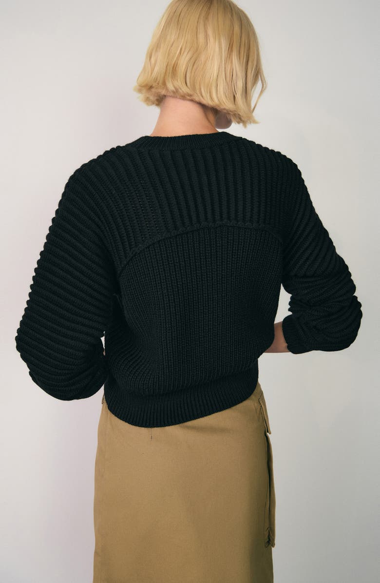MANGO Rib Crewneck Sweater, Alternate, color, 