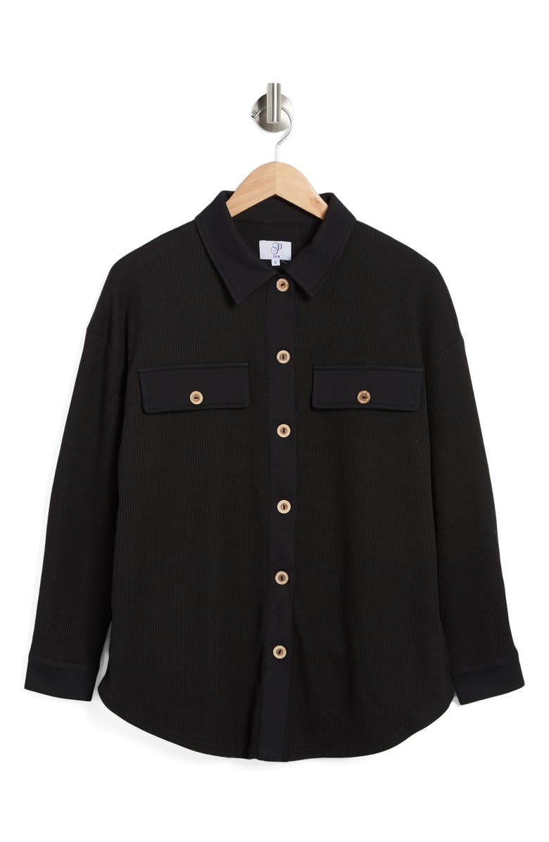 PLM Waffle Knit Shirt Jacket, Alternate, color, 