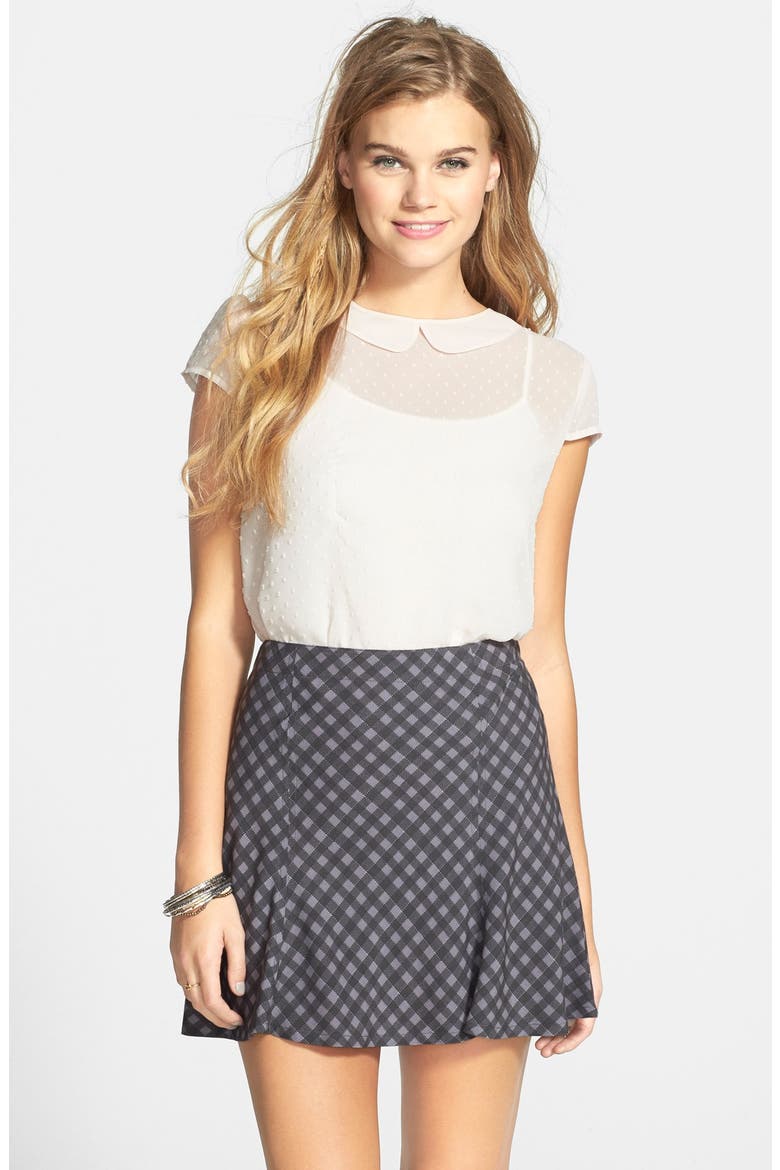 Plaid Flared Skirt, Main, color, GREY KING PLAID
