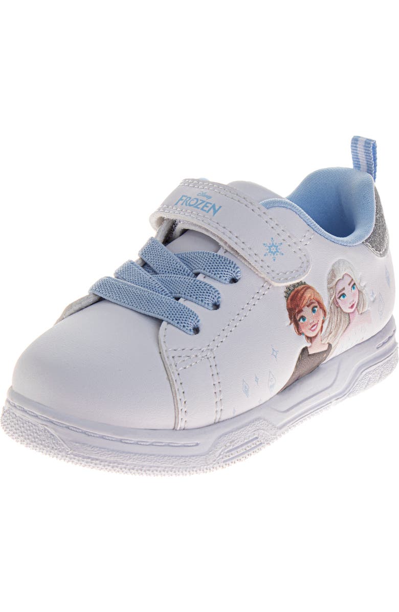 Disney Frozen Elsa & Anna Side Art Girls' Sneakers, Main, color, White