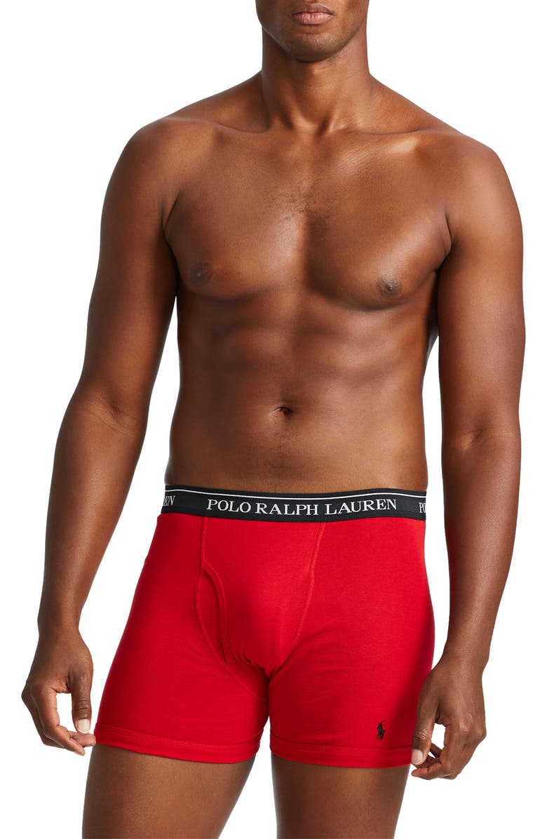 Polo Ralph Lauren Assorted 3-Pack Cotton Boxer Briefs, Alternate, color, 