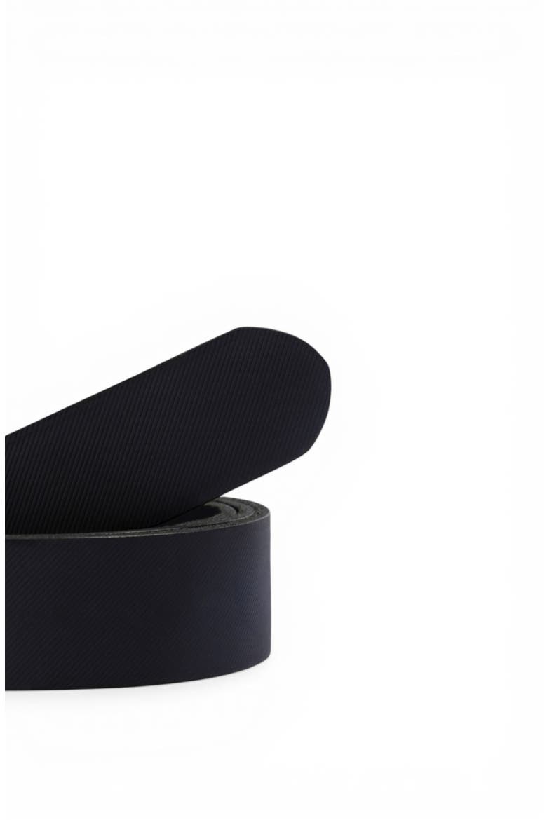 Textured Leather Belt, Alternate, color, Navy