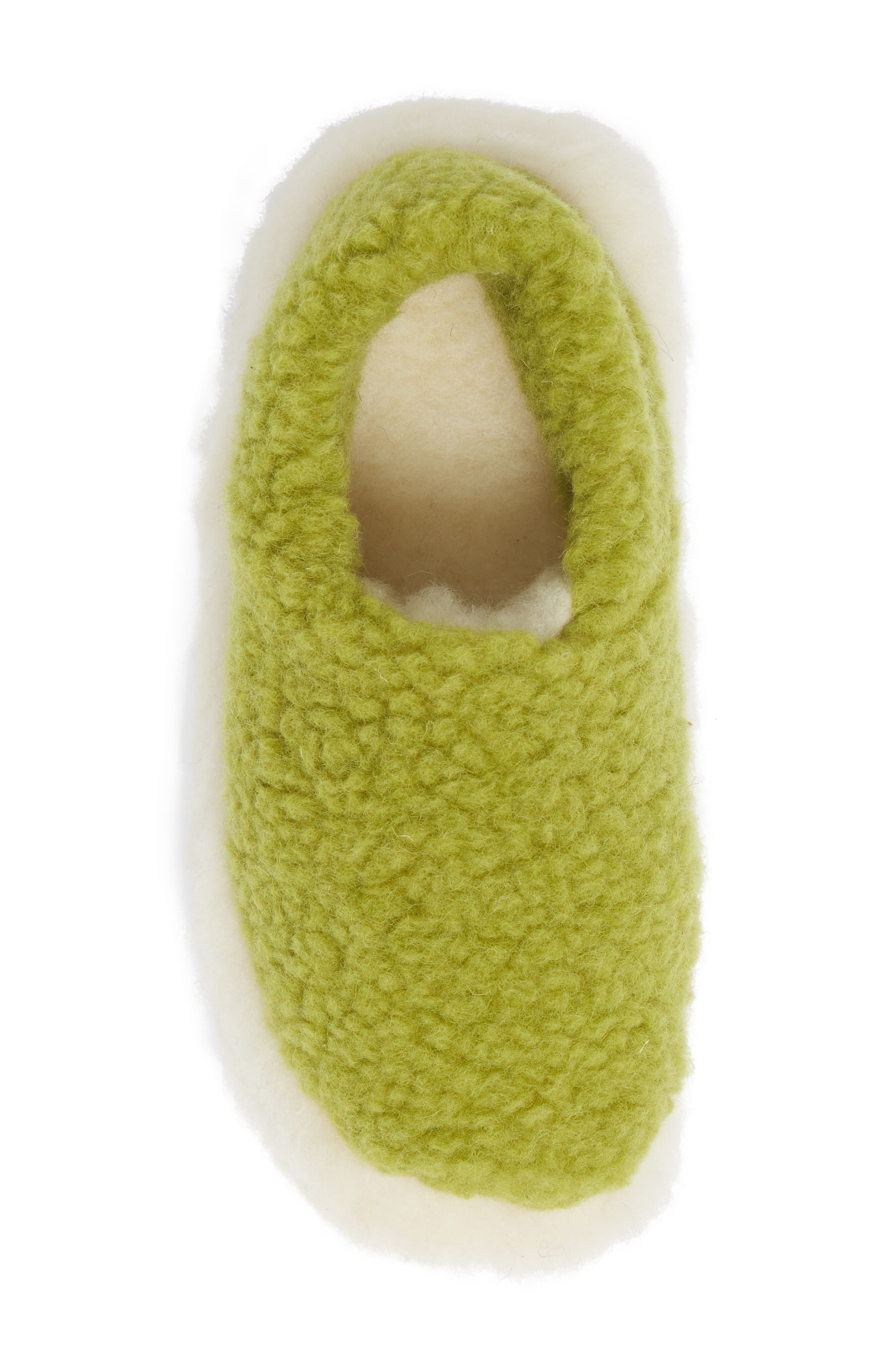 Siberian Unisex Wool Slipper, Alternate, color, PEA GREEN