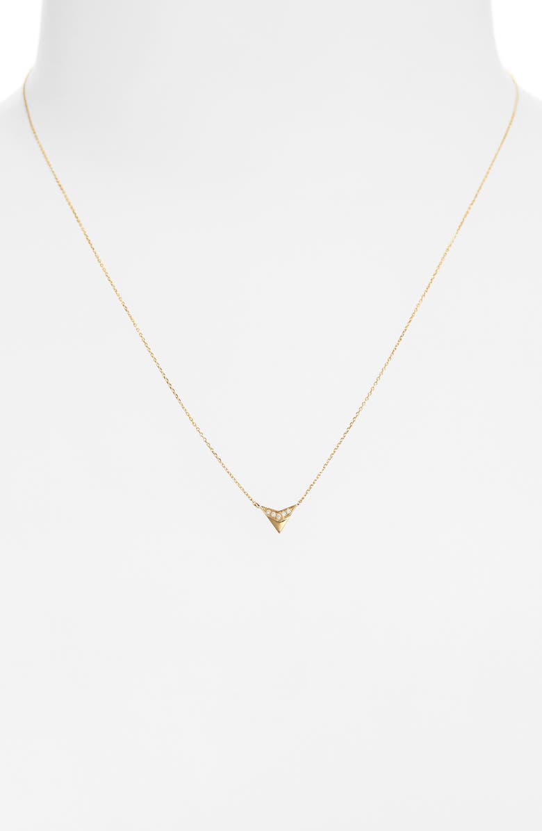 Dana Rebecca Designs Emily Sarah Diamond Arrow Studs & Necklace Set, Alternate, color,