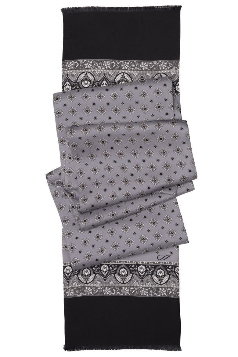 Ancona - Silk Scarf for Men, Alternate, color, Grey
