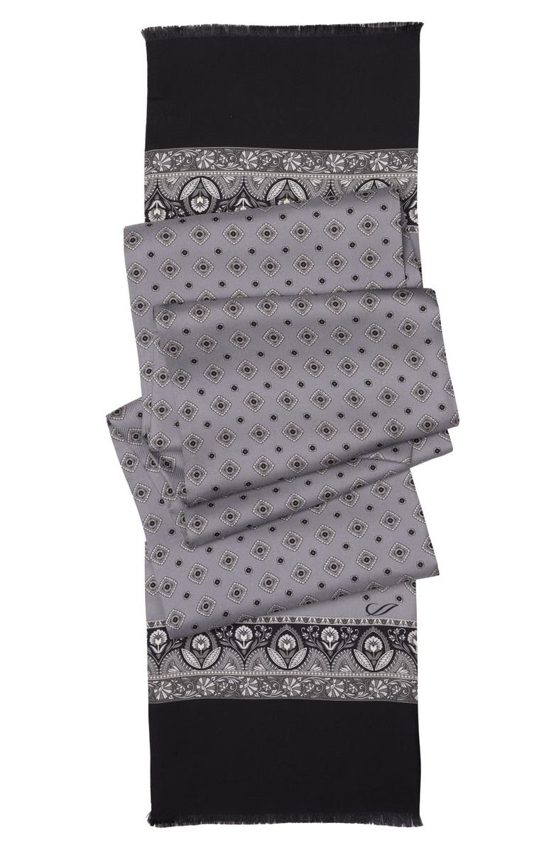 Elizabetta Ancona - Silk Scarf for Men, Alternate, color, Grey