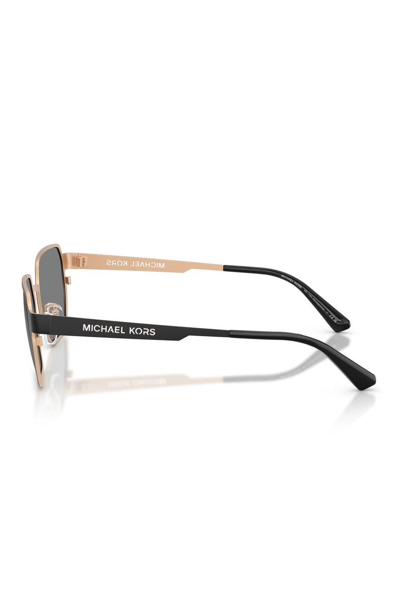 Madagascar 55mm Irregular Sunglasses, Alternate, color, BLACK MATTE / DARK GREY MONO
