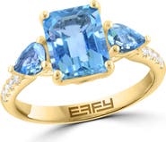 EFFY Blue Topaz & Diamond Ring