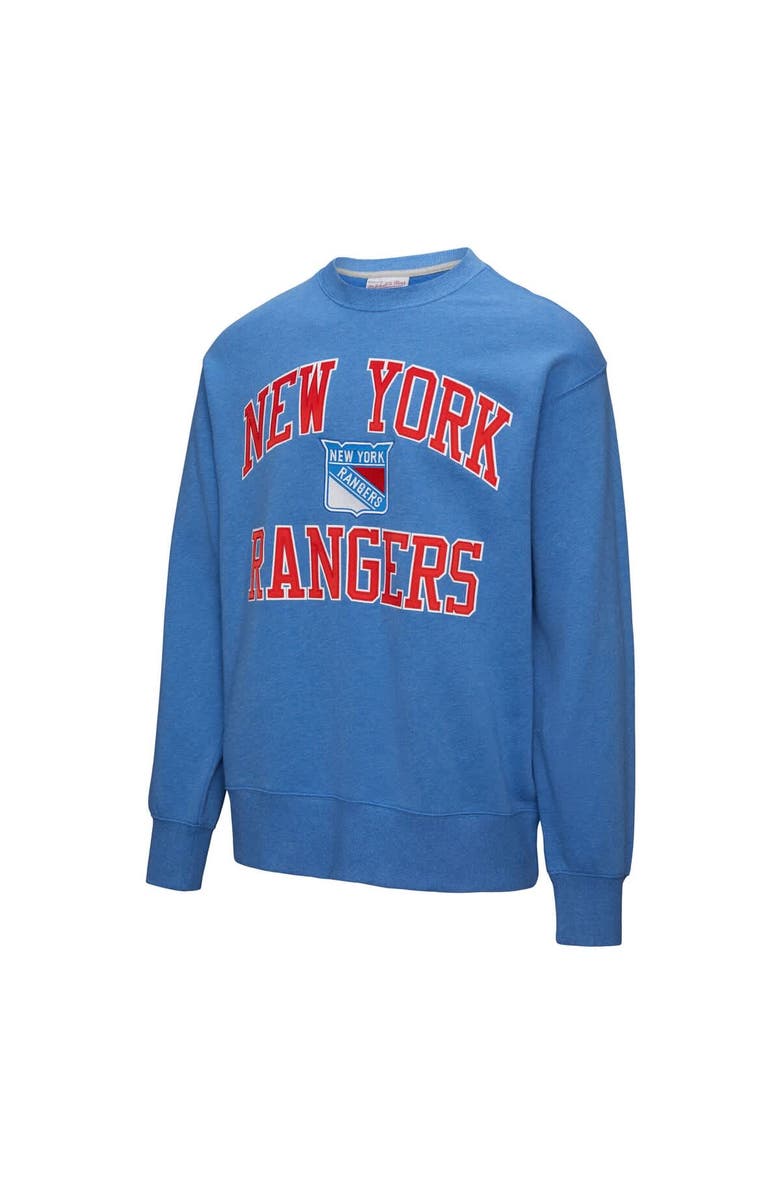 Mitchell & Ness Men's Mitchell & Ness Blue New York Rangers Playoff Win Fleece Pullover Sweatshirt, Alternate, color, Blue