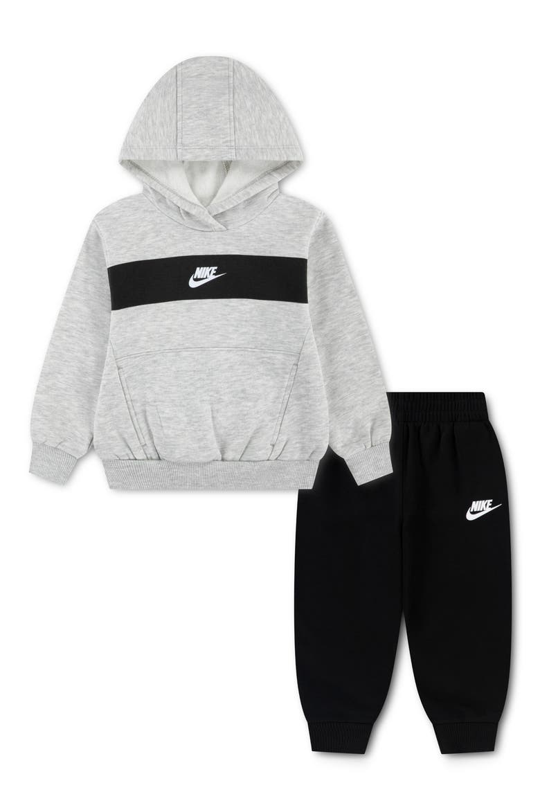 Kids' Goal Fleece Hoodie & Joggers Set, Main, color, BLACK