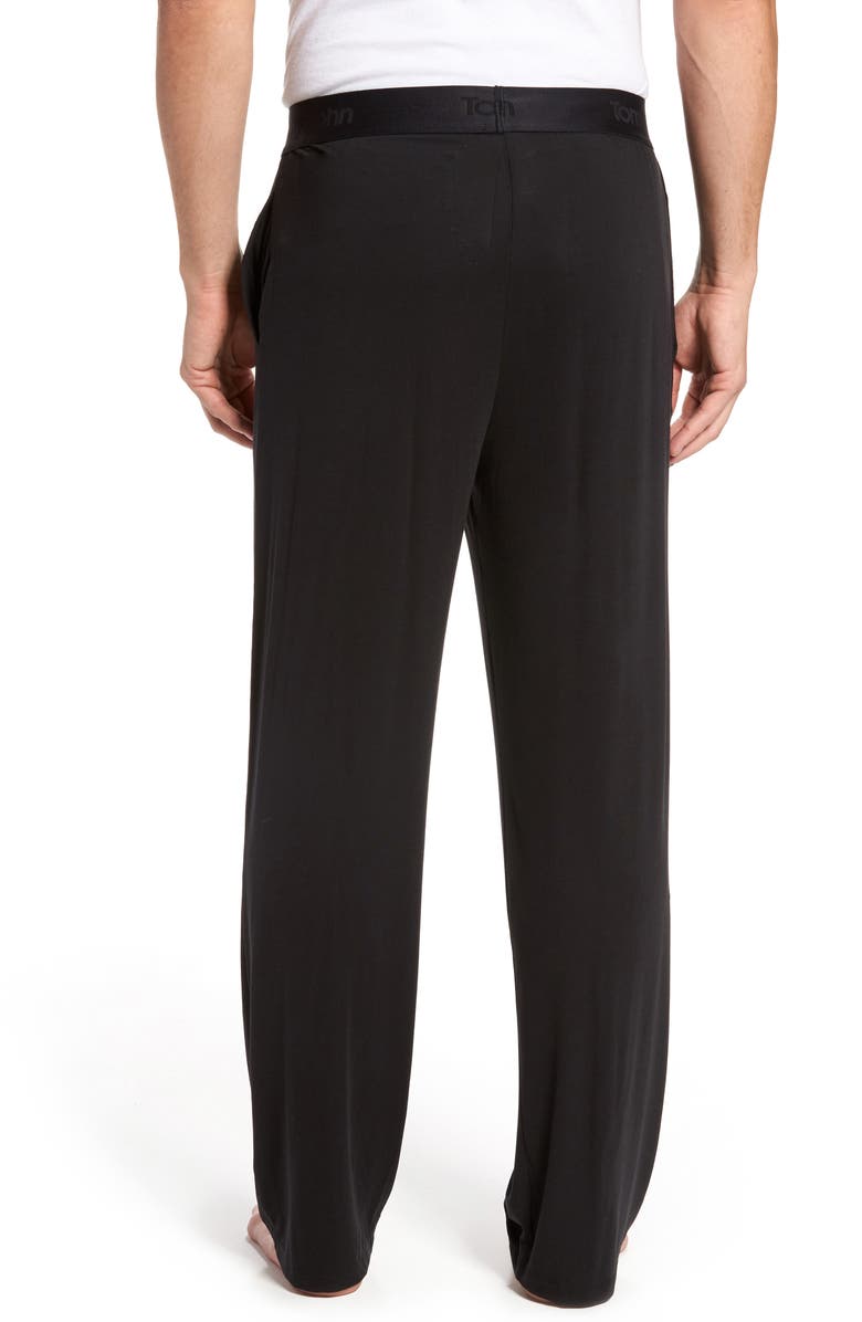 Tommy John Second Skin Pajama Pants, Alternate, color, Black
