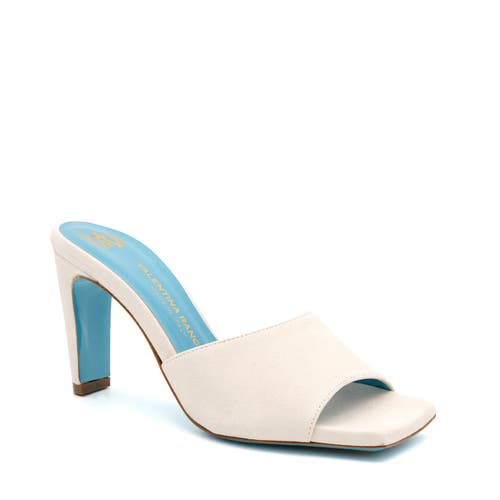 Valentina Rangoni Laura Slide Sandal In Marmo Cashmere