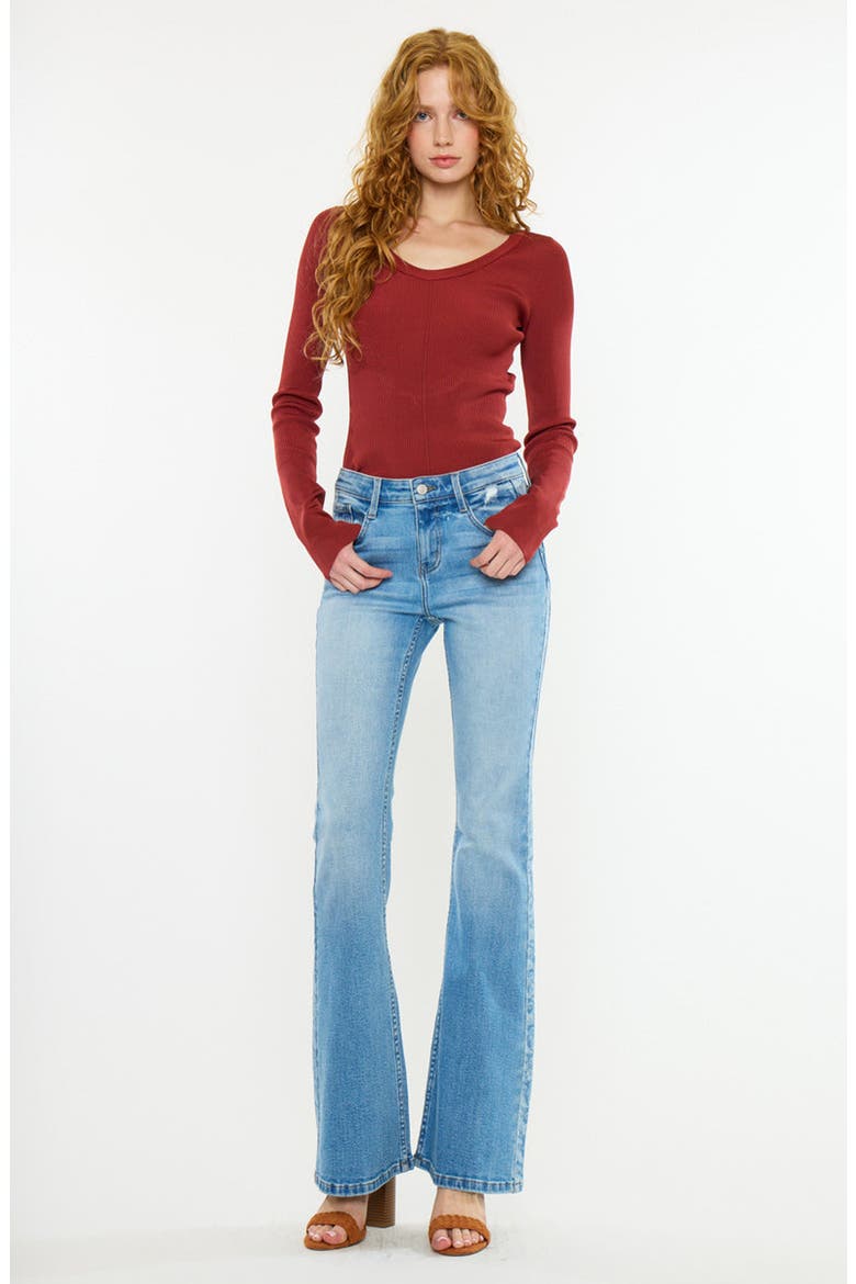 Odalis Mid Rise Flare Jeans, Alternate, color, Medium Wash