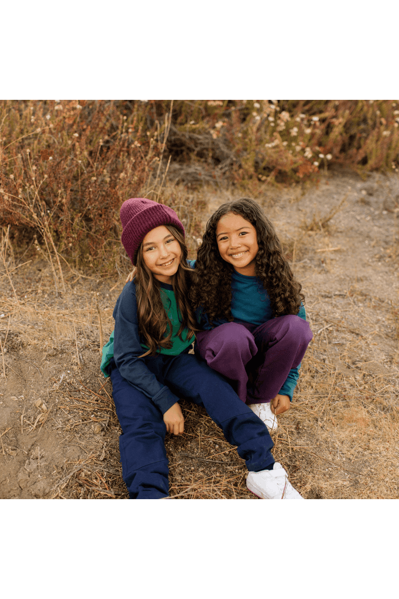 Kids’ Jules Organic Cotton Twill Pants, Alternate, color, Plum