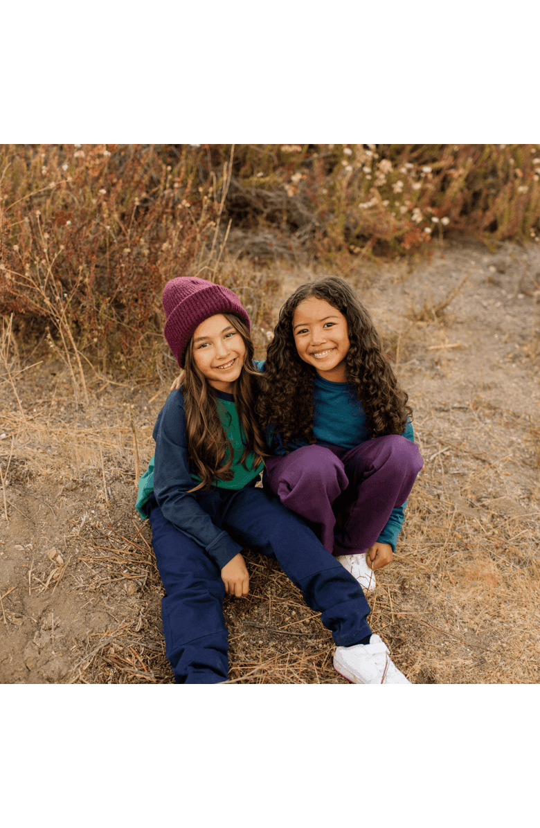 Jackalo Kids’ Jules Organic Cotton Twill Pants, Alternate, color, Plum