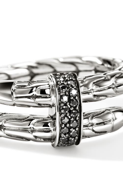 John Hardy Spear Flex Ring, Sterling Silver, Pavé In Metallic