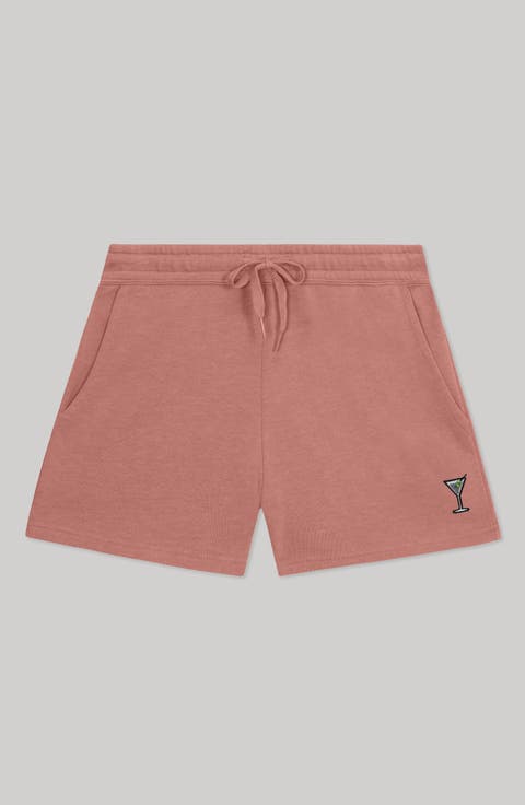 Womens Martini Midweight Washed Fleece Shorts