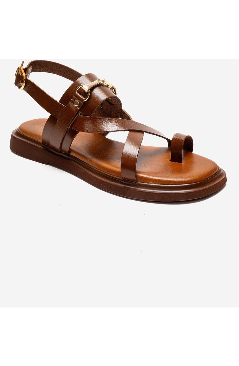 Forever & Always Shoes Fabiana Leather Thong Sandal, Alternate, color, Cognac