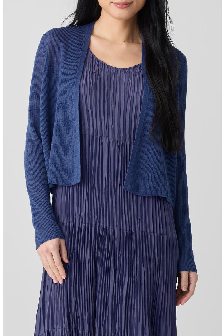 Organic Linen & Organic Cotton Cardigan, Main, color, BLUETTE