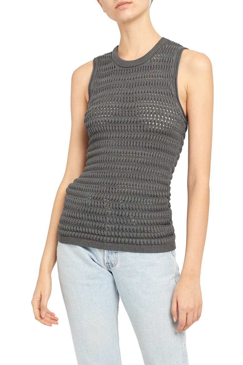 Textured Tank, Main, color, DARK GREY - B08